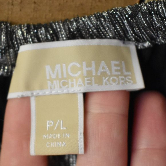 Michael Kors Black and Silver Metallic Halter Top - Picture 8 of 14